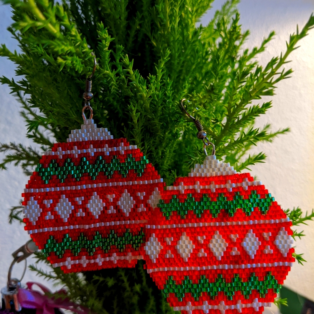 Beaded Ornament earrings